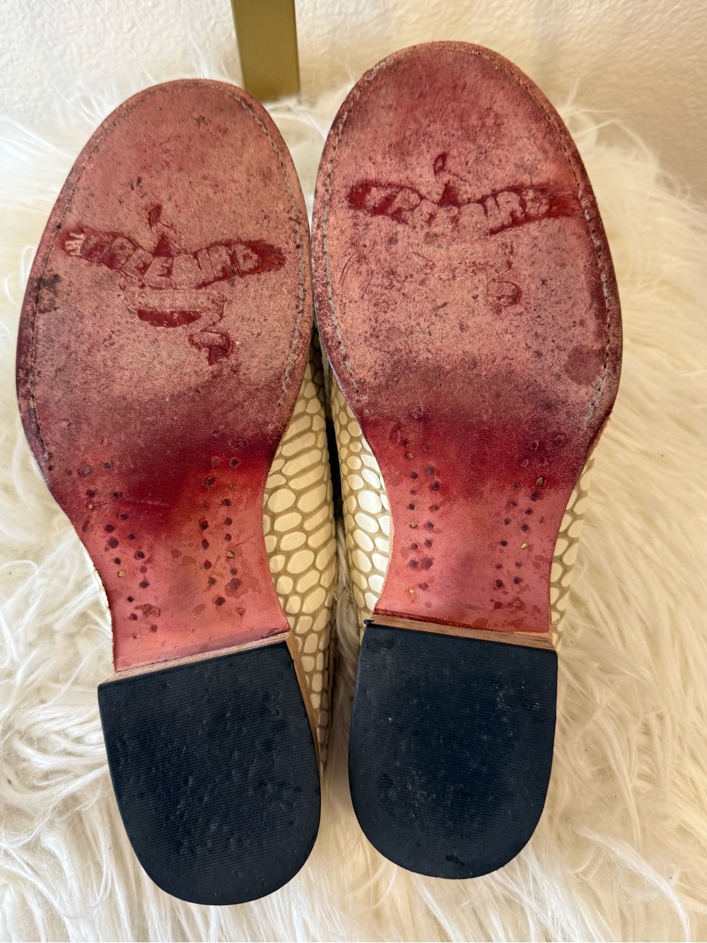 Freebird by Steven Python Snakeskin Leather Backless Loafer Mules Size 10 - Picture 8 of 8